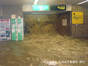 地下部の浸水